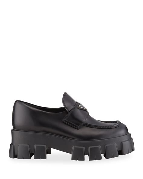 prada platform.loafer|prada pointed loafers.